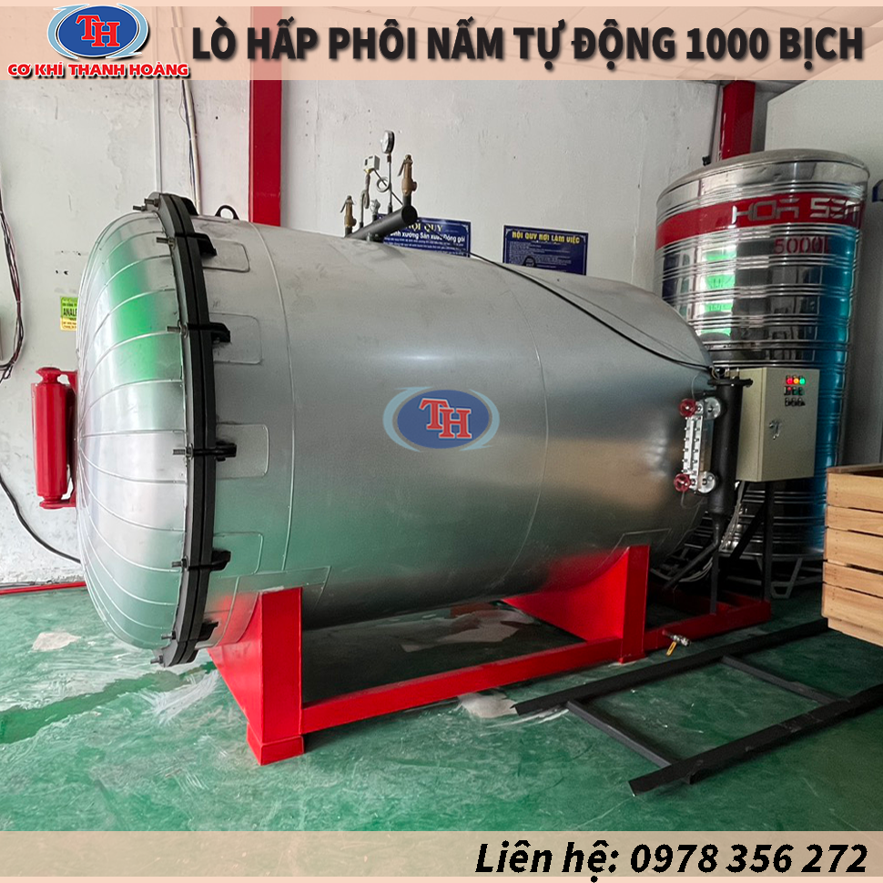 LÒ HẤP PHÔI NẤM TỰ ĐỘNG 1000 TÚI/MẺ